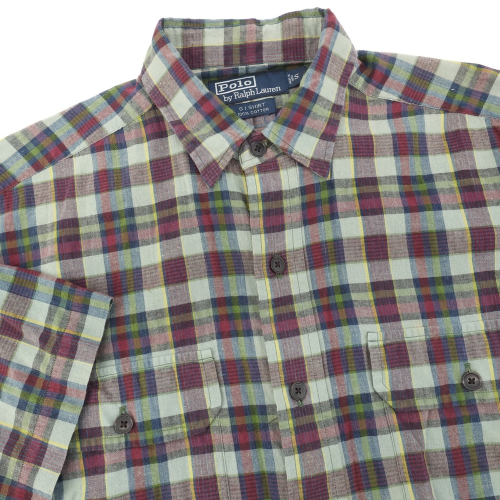 Polo Ralph Lauren G.I. Plaid Short Sleeve Button Up‎ Shirt Size Men's Small